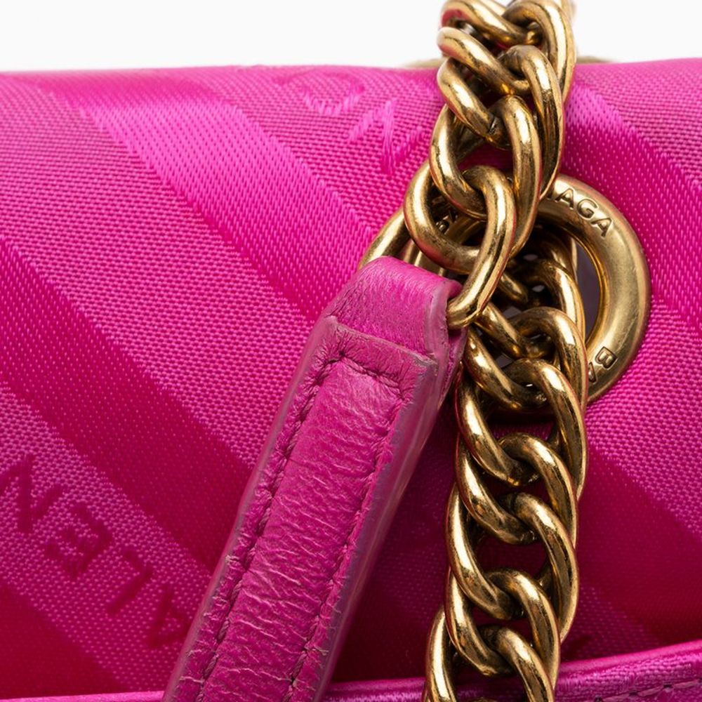 Balenciaga Satin Jacquard BB S Round Shoulder Bag - FINAL SALE - Picture 10 of 15